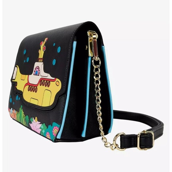 Loungefly The Beatles Yellow Submarine Crossbody Bag NWT​ - Picture 3 of 5